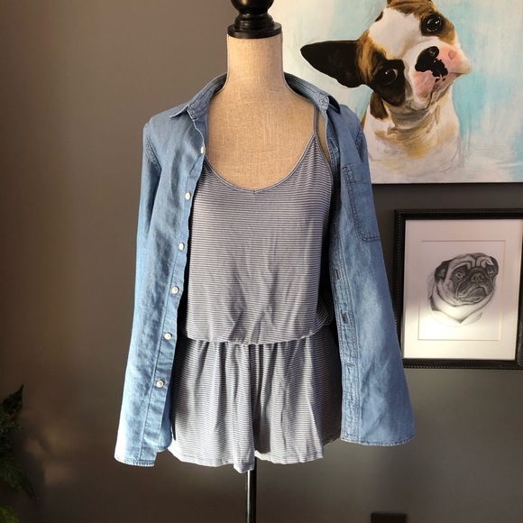 Striped Jersey Romper - Picture 2 of 9